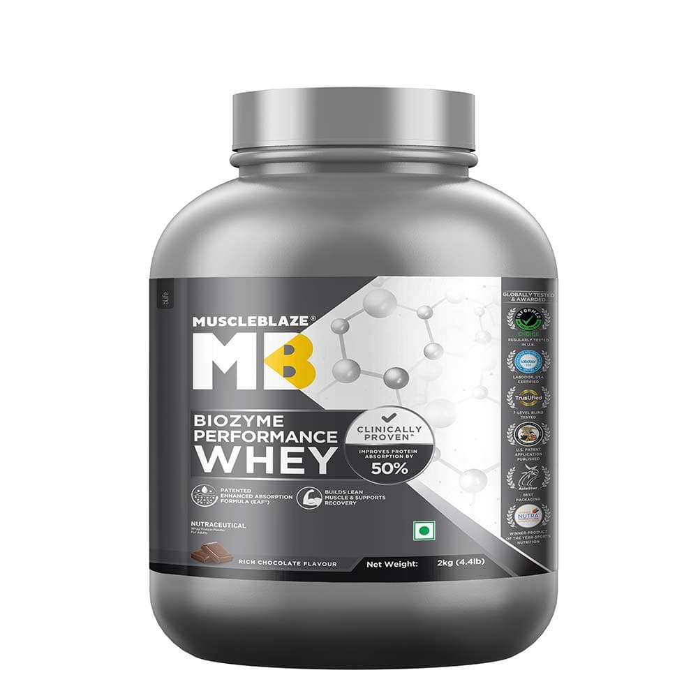 MuscleBlaze Biozyme Performance Whey,  4.4 lb  Rich Chocolate