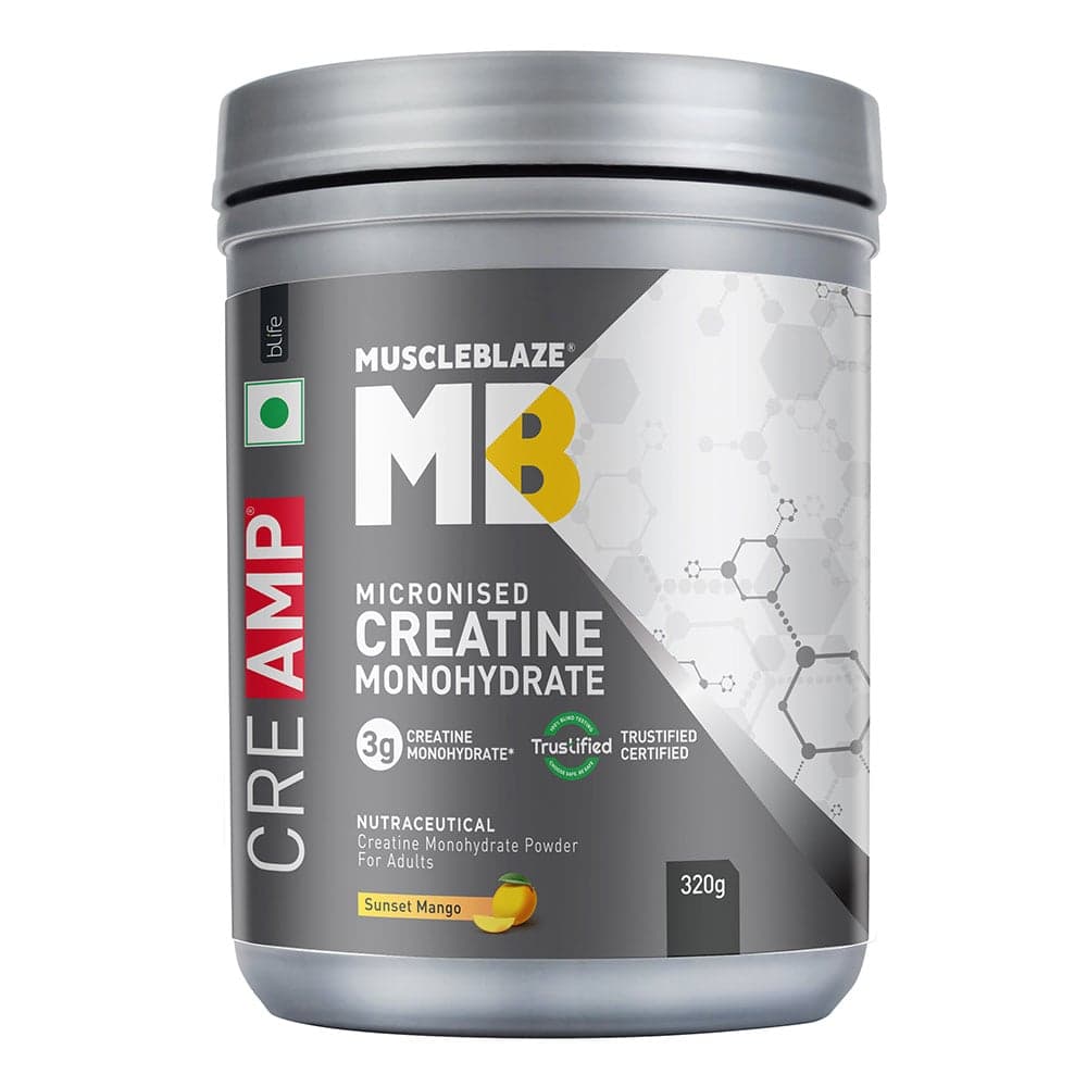 MuscleBlaze Creatine Monohydrate CreAMP,  Sunset Mango  0.71 lb
