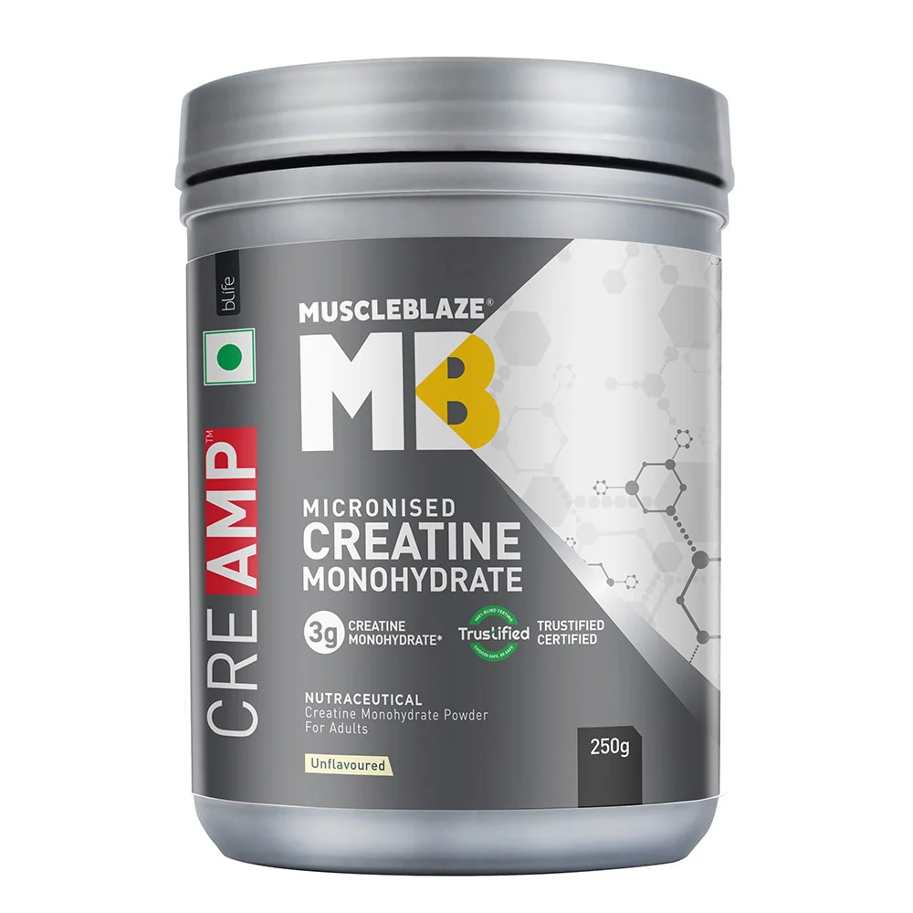 MuscleBlaze Creatine Monohydrate CreAMP,  Unflavoured  0.55 lb