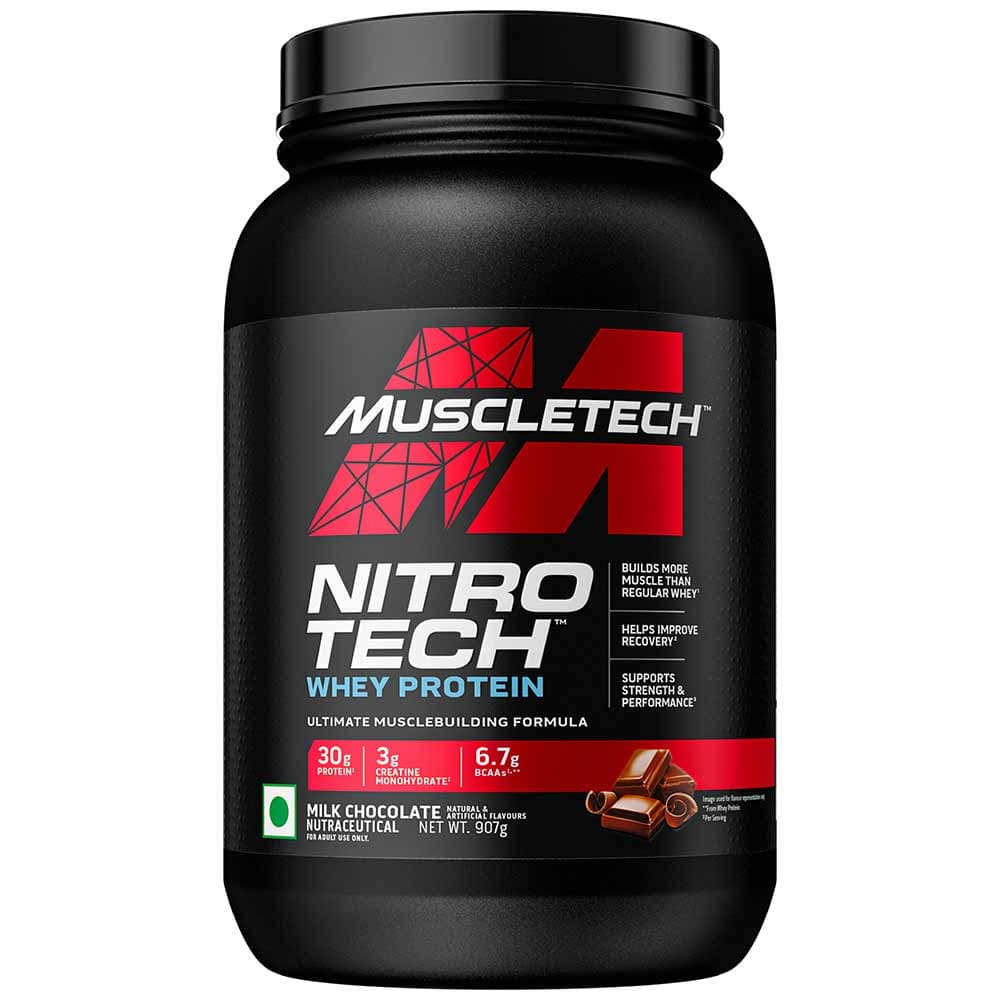 MuscleTech NitroTech Whey Protein,  2 lb  Milk Chocolate