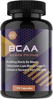 BCAA Supplement | Pre Workout Supplement for Men and Women | BCAA Amino Acids (30 Servings) | Pre-Workout Supplements for Gym | 120 Capsules (200 Gram) by VitaminHaat