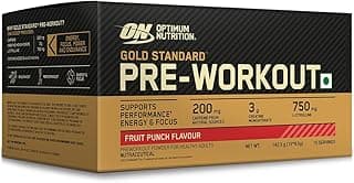 Optimum Nutrition (ON) Gold Standard Pre-Workout- 142.5g/15 single serve packs (Fruit Punch Flavor), For Energy, Focus, Power, Endurance & Performance