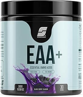 Sparkfusion 8500 mg Eaa+ & 6000mg Bcaa (300 gm) Essential Amino Acids | Pre/Intra Workout and Muscle Growth & Recovery | All 9 Essential Amino Acid EAA Powder (Black Berry)